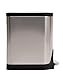 simplehuman 20 Liter / 5.3 Gallon Butterfly Lid Kitchen Step Trash Can, Brushed Stainless Steel