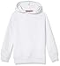 Amazon Essentials Boys' Fleece Pullover Hoodie Sweatshirts, White, X-Small