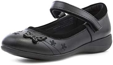 Girls Black Coated Leather Shoe