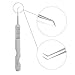 EMEDA Eyelash Extension Tweezers for Isolation Separation Natural Lashes with Short Tiny Mini L Tips 45 Degree Professional Precision Stainless Steel Volume Lash Tweezers for Premade Fans (AS10)