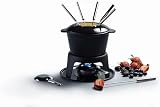 MasterClass Cast Iron Fondue Set 21x18 cm Black with Burner & 6 Forks view 10