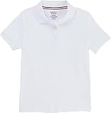 French Toast School Uniform Girls Short Sleeve Interlock Polo w/ Picot Collar