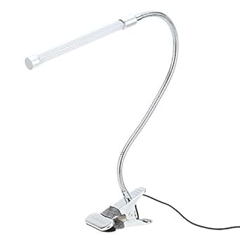 Lixada Lámpara Cuello de Cisne con Interruptor y Pinza USB, LED Lámpara