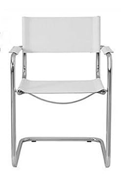 Edler Freischwinger 'Der Klassiker' - Echtleder - Weiß