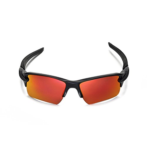 Walleva Replacement Lenses for Oakley Flak 2.0 XL Sunglasses - 26 Options Available (Fire Red Mirror Coated - ISARC Polarized) - Thumbnail 2