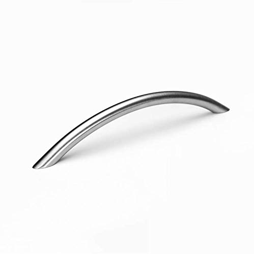 VIBORG (6 Pieces Solid SUS304 Stainless Steel Modern Kitchen Cabinet Cupboard Door Handles Pull Wardrobe Vanity Dresser Drawer Handle Pulls Nickel Brushed SA-723B (Hole-to-Hole: 160mm)