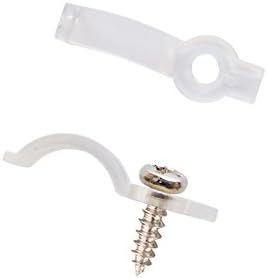 Gxilee 50 PCS Plastic 2835 3528 Led Strip Lighting Mounting Clip Fixing Bracket(Ideal for 8mm Wide Silicone Covered Strip)