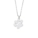 Dainty Pendant Necklace,Haluoo Women Girls Delicate Tiny Dog Paw Pendant Necklace 925 Sterling Silver/Gold Long Sweater Chain Necklace Lovely Dog Paw Charm Necklace Women Jewelry (Silver)thumb 1