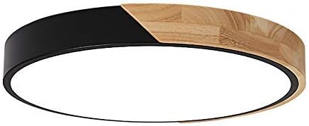 Szlight Nordic Deckenleuchte Leuchte Luxus Einfach Modern Home Wohnzimmer Deckenlampe Holz Runde Drei Farben Dimming Licht Leuchte 50cm Amazon De Beleuchtung