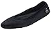 Isotoner Women's Stretch Velour Signature Sonya Ballerina Black Large 8-9