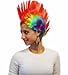 Funny Party Hats Rainbow Mohawk Wig - Groovy Rainbow Mohawk Wig Costume Accessory
