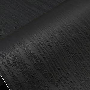 Photo 1 of ****15-20 % LEFT**** seonta Black Contact Paper 11.8"x118" Wood Peel and Stick Wallpaper Waterproof Removable Self Adhesive Wall Paper Cover Wood Vinyl Wrap for Countertop