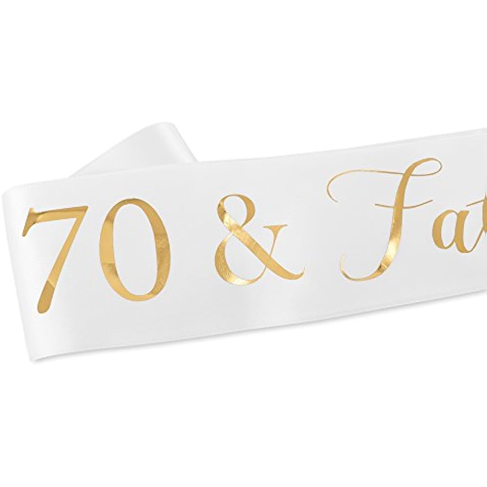 70 & Fabulous Sash 70th Birthday Gifts Party Favors, Supplies And