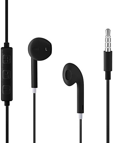 Earphones, Earphones Remote Control Earbuds w/ Mic 3.5mm Jack Wired Earphones Perfect for iPhone X/8/7 Plus/7/6S/6 Plus/6 and Android Cell Phones