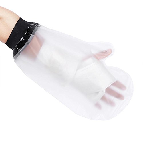 Waterproof Plaster Protector, Adult Transparent Waterproof Hand-poured, FDA Approved,Waterproof Sealed Cast Bandage Protector Wound Fracture Hand Arm Cover for Shower Short Arm