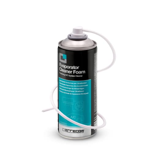 Errecom Evaporator Cleaner Foam – Pulitore Igienizzante Schiumoso per Climatizzatore Auto con Cannula Lunga | Alta Aderenza | Rimuove Sporco e Odori | Anche per Climatizzatore Casa | 400 mL