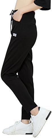Wisdom Yang Women's Lounge Track Harm Pants with Pockets Drawstring L Black