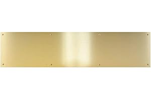 Don-jo Metal Door Kick Plate-Brass Tone 8"x28"-for 30" Door-Wood&Metal Mounting-Door Protection-Door Plate-Curb Appeal-Commercial Grade-Interior/Exterior