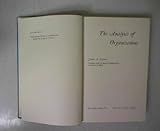 Hardcover The Analysis of Organizations Book