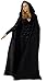 Ridge & Queens Full Length Deluxe Velvet Cloak/Cape with Lined Hood for Adults (Black)