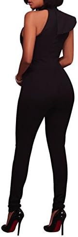 Solid Ruffle Strapless Jumpsuit -Milliwin Women Sexy High Waist Clubwear Long Pants Rompers