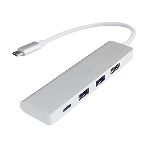 Type C Hub with 4K HDMI 4 in 1 USB-C Adapter, MeiLiio 2 USB 3.0 Ports Computer Peripherals USB Type C HDMI for Apple Macbook Pro Air, Google Chromebook Pixel,Samsung TabPro S, Type-C enabled devices