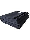 Woolly Mammoth Woolen Company Explorer Collection Wool Blanket (Navy Blue)