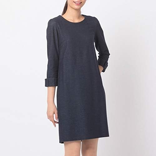 Amazon ローズティアラ 大きいサイズ Rose Tiara デニムジャージーチュニックワンピース ダークブルー 46 ワンピース チュニック 通販