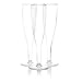 Party Essentials N525 One Piece 5-Ounce Disposable Plastic Champagne Flutes/Wine Glasses/Party Cups, 25-Count, Clear