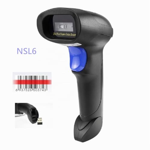 NetumScan - CCD Wireless Barcode Scanner, USB Automatic Barcode Reader Compatible with PC and Mac Laptops, NSL6
