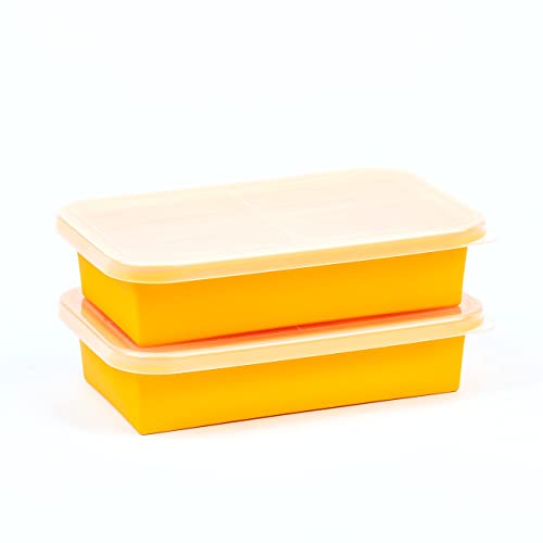 (2 Pack) Large Silicone Freezer Containers For Soup, Pasta Sauce