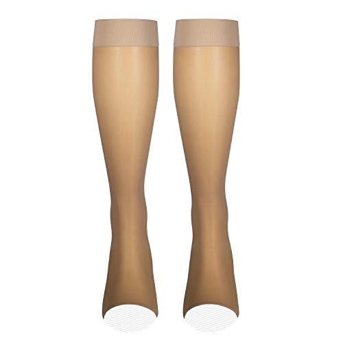 NuVein Sheer Compression Stockings, 15-20 mmHg Support, Fashionable Medium Deni…
