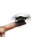 Tri-Fidget Hand Finger Spinner Metal Toy Time Killer for ADD, ADHD, Anxiety, and Autism Adult Children (Black-Aluminum)