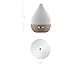 Teo Beech Wood Ceramic Aroma Essential Oil Diffuser, Scent and Fragrance Aromatherapy Humidifier - Handmade Ceramic, Modern Design, Timer, Independent LED Light, Long Cord, Silent Fan