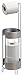 mDesign Free Standing Toilet Paper Holder for Bathroom - Metallic