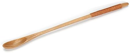 Rumbeast Wooden Mixing Spoon Coffee Drink Tea Stirrers Spoon with Long Handle Set of 6 (Khaki)