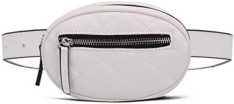 Fanny Packs for Women Quilted Waist Bag,Double Compartment Small Purse Causal Park Festival Bum Bags,vegan leather