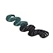 Creamily Natural Black to Mixed Olives to Peacock Green 3-tone Ombre Color Wavy Clip in Hair Extensions 8 Pieces 18