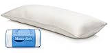 Luxury Memory Foam Body Pillow By MemorySoft, Shredded Memory Foam With Thin Memory Foam Shell - Washable, Hypoallergenic and Cool Bamboo Case