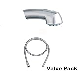 Grohe 46298SD0 Ladylux Stainless Steel Pull-Out Spray, PLUS Grohe 46092000 Pull-Out Spray Replacement Hose