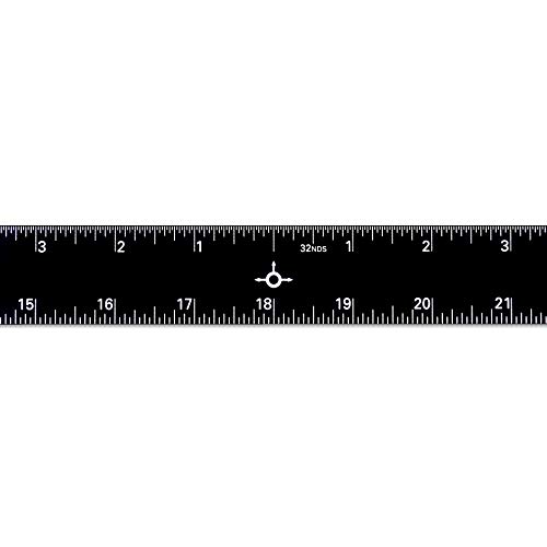 Alumicolor 1596-9 Aluminum Straight Edge with Center Finding Back, 36IN, Black - Thumbnail 5