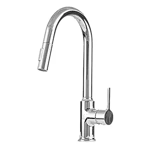 EZ-FLO 10663 Single Kitchen Faucet with Solid Lever Handle and Pull Down Spray, Chrome