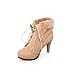 Charm Foot Fashion Womens Platfrom High Heel Western Boots Martin Boots Winter Boots