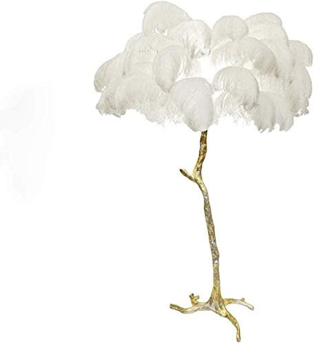 CWJ Children's Lighting,Desk Lamps,Home Europen Style Feather Table Lights Modern Copper Lighting Ac110V 220V for Living Room Learning Reading Light,Red,Warm White