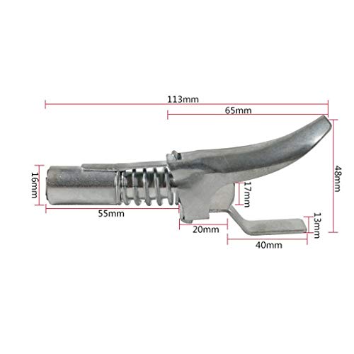 Saying 2-Pack Silver Heavy-Duty Quick Release Grease Coupler, 1/8" NPT, Oil Gun Nozzle/Grease Coupler, Zerk Accessories Durable Locking clamped Metal Quick Release Grease