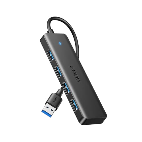 UGREEN USB Hub 3.0 4 Ports Multiport Adapter Ultra Slim Data Hub USB A Splitter Extension for Laptop, Desktop PC, Xbox, PS5, Mouse, Keyboard, Flash Drive, U Disk, Printer [Charging Not Supported]