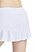 32e-SANERYI Women's Basic Elastic Tennis Skirt with Shorts Active Skort (sk25,S,White)