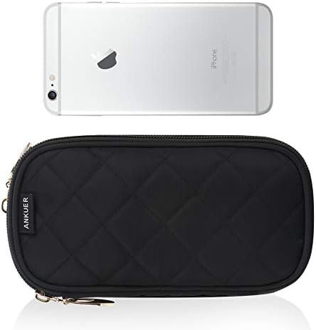 ANKUER Travel Makeup Bag Small Cosmetic Bag Organizer Cosmetic Case Pouch Gift for Women (Black) 5 ANKUER Travel Makeup Bag Small Cosmetic Bag Organizer Cosmetic Case Pouch Gift for Women (Black)