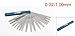 uxcell 0.02-1.00mm Metric Gap Measure Feeler Gauge Tool Silver Color
