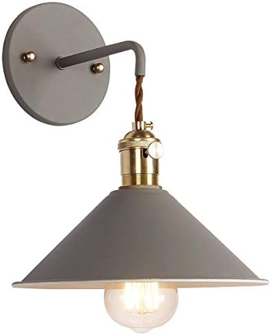 Macaron Wall Lamp, Wall Lamp with Switch 7 Color Macaron Wall Lamp E27 Edison Copper Lamp Holder with Frosted Paint Bedside Lamp Bathroom Wash Basin Lamp (Color : C)